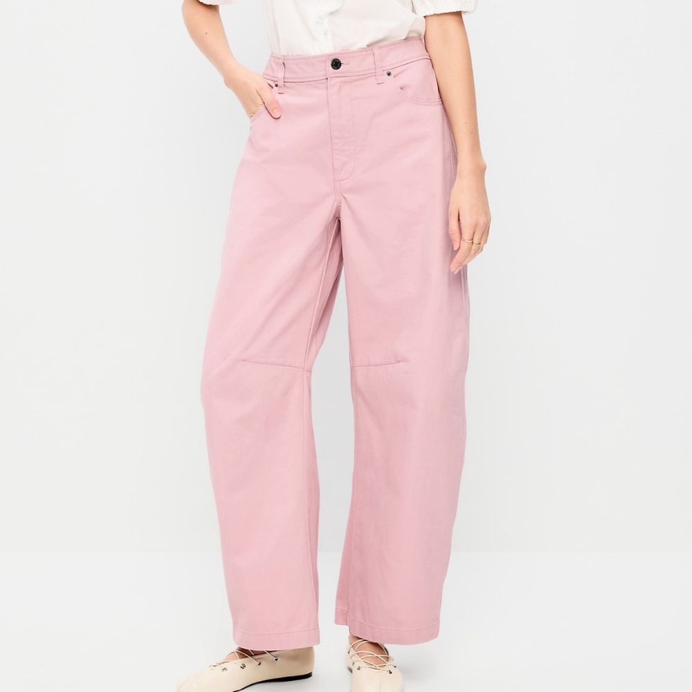 Old Navy Pink Wide-Leg Utility Pants
